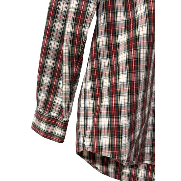 Ralph Lauren Blake Men's Medium Long Sleeve Button Up Shirt Plaid 2-Ply Cotton - Picture 3 of 6